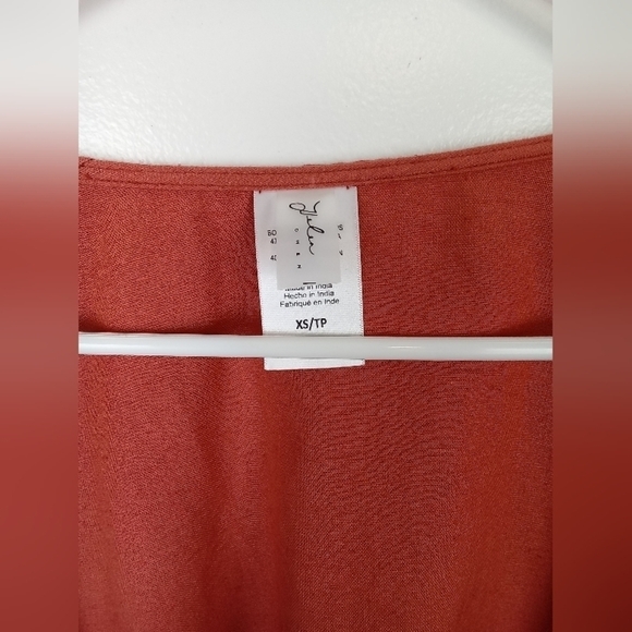 Helen Owen Rust Linen Blend Cropped Top | XS - Picture 4 of 7